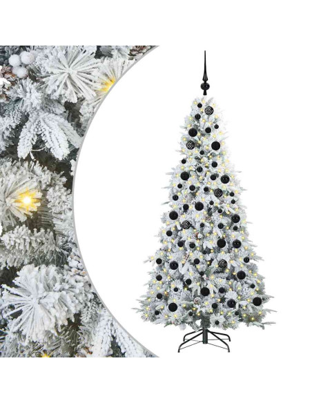 Albero di Natale Artificiale con Rami Pieghevoli Verde 180 cm