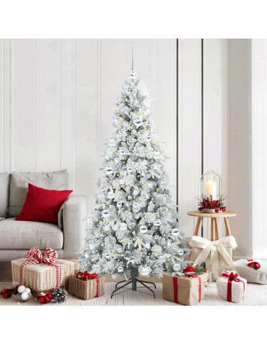 Albero di Natale Artificiale con Rami Pieghevoli Verde 180 cm