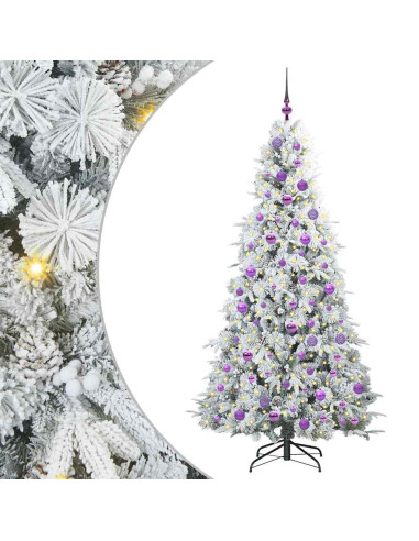 Albero di Natale Artificiale con Rami Pieghevoli Verde 180 cm