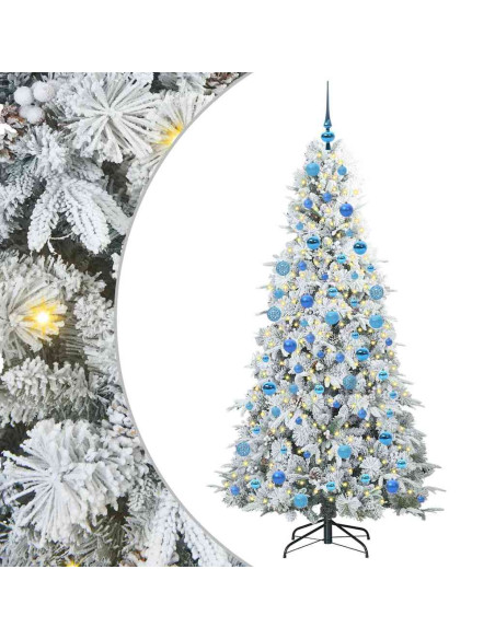 Albero di Natale Artificiale con Rami Pieghevoli Verde 180 cm