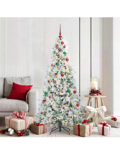 Albero di Natale Artificiale con Rami Pieghevoli Verde 180 cm 2