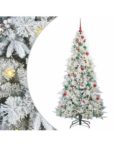 Albero di Natale Artificiale con Rami Pieghevoli Verde 180 cm