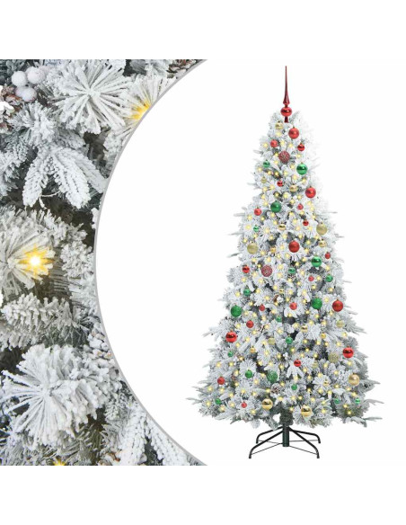 Albero di Natale Artificiale con Rami Pieghevoli Verde 180 cm