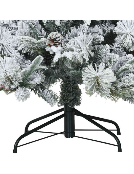 Albero di Natale Artificiale con Rami Pieghevoli Verde 210 cm