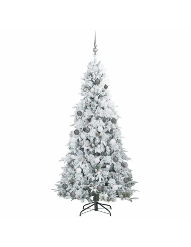 Albero di Natale Artificiale con Rami Pieghevoli Bianco 210 cm