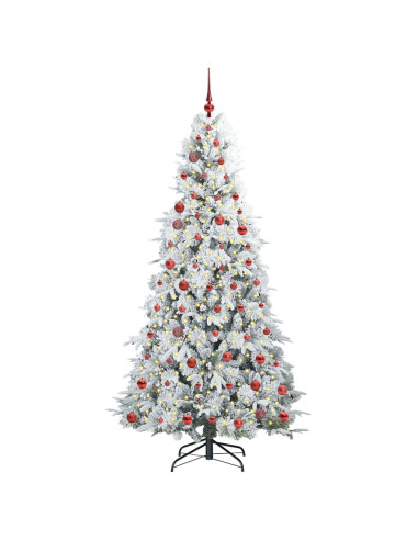 Albero di Natale Artificiale con Rami Pieghevoli Bianco 210 cm