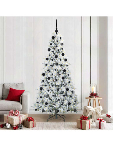 Albero di Natale Artificiale con Rami Pieghevoli Verde 210 cm