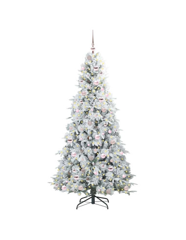 Albero di Natale Artificiale con Rami Pieghevoli Verde 210 cm