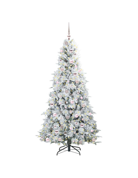 Albero di Natale Artificiale con Rami Pieghevoli Verde 210 cm