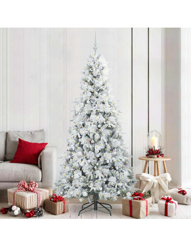 Albero di Natale Artificiale con Rami Pieghevoli Verde 210 cm