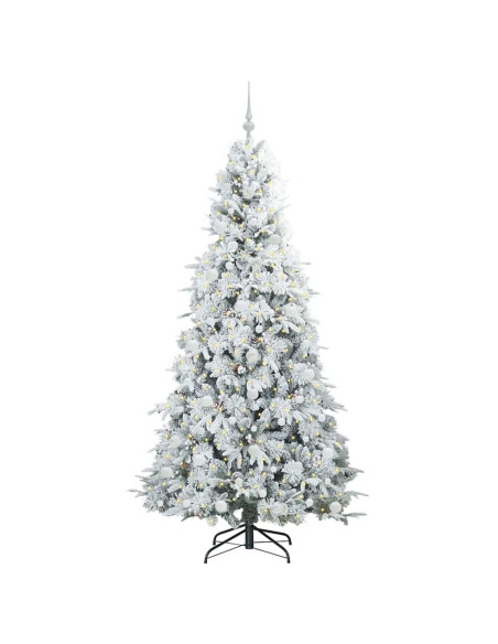 Albero di Natale Artificiale con Rami Pieghevoli Verde 210 cm