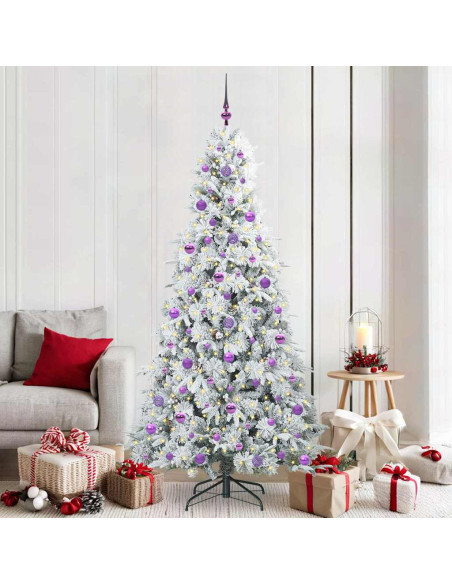 Albero di Natale Artificiale con Rami Pieghevoli Verde 210 cm