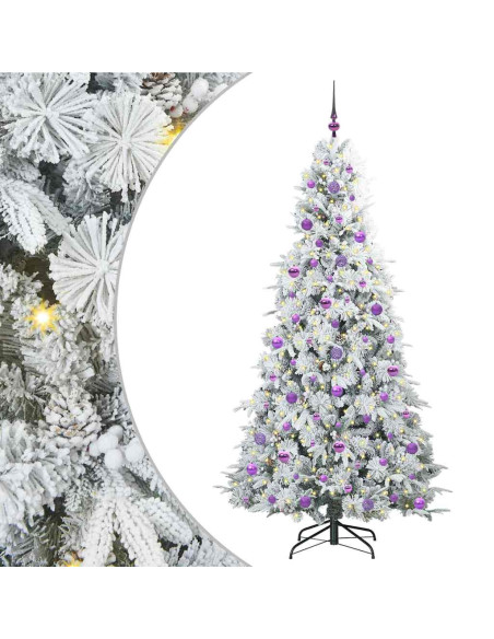 Albero di Natale Artificiale con Rami Pieghevoli Verde 210 cm