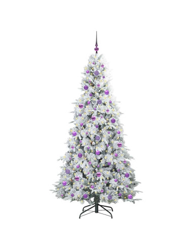 Albero di Natale Artificiale con Rami Pieghevoli Verde 210 cm