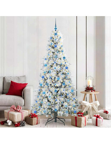 Albero di Natale Artificiale con Rami Pieghevoli Verde 210 cm