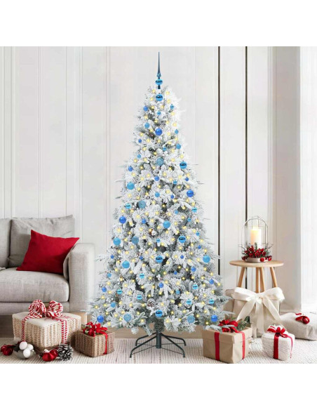 Albero di Natale Artificiale con Rami Pieghevoli Verde 210 cm