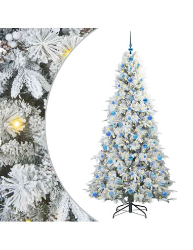 Albero di Natale Artificiale con Rami Pieghevoli Verde 210 cm