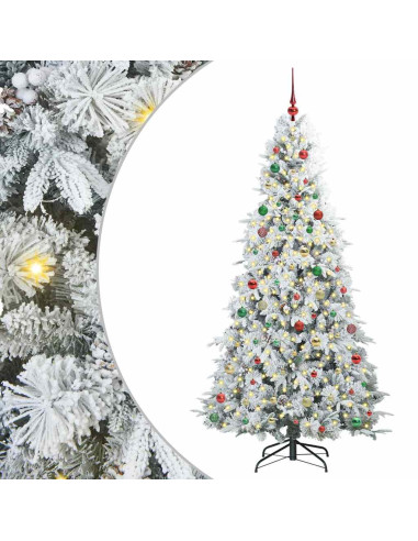 Albero di Natale Artificiale con Rami Pieghevoli Verde 210 cm