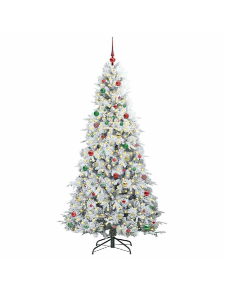 Albero di Natale Artificiale con Rami Pieghevoli Verde 210 cm