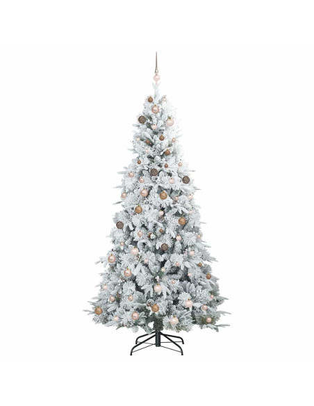 Albero di Natale Artificiale con Rami Pieghevoli Bianco 240 cm