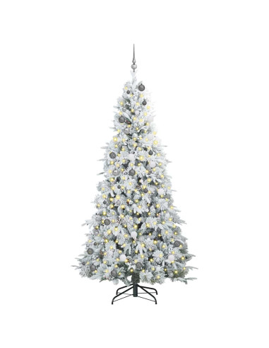 Albero di Natale Artificiale con Rami Pieghevoli Bianco 240 cm