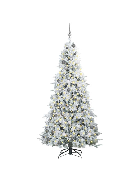 Albero di Natale Artificiale con Rami Pieghevoli Bianco 240 cm