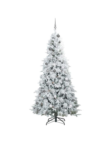 Albero di Natale Artificiale con Rami Pieghevoli Bianco 240 cm