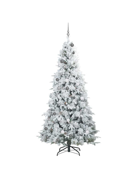Albero di Natale Artificiale con Rami Pieghevoli Bianco 240 cm
