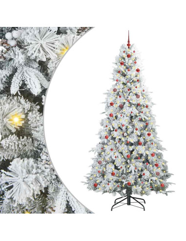 Albero di Natale Artificiale con Rami Pieghevoli Bianco 240 cm