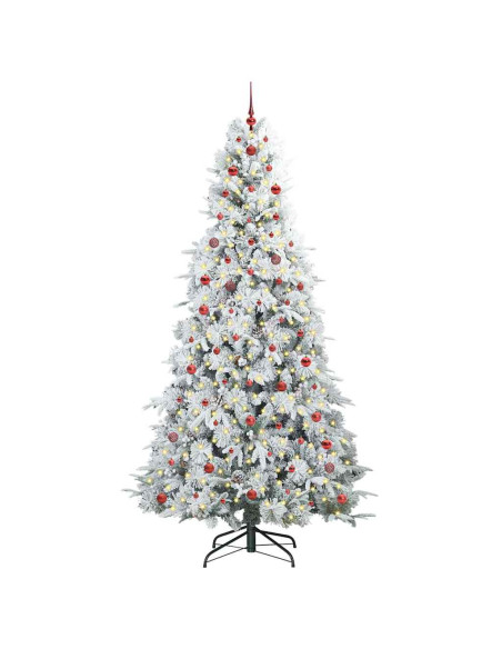 Albero di Natale Artificiale con Rami Pieghevoli Bianco 240 cm