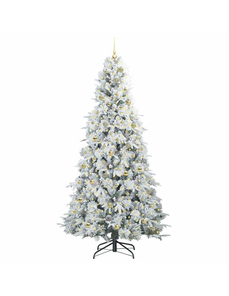 Albero di Natale Artificiale con Rami Pieghevoli Bianco 240 cm