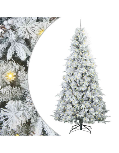 Albero di Natale Artificiale con Rami Pieghevoli Bianco 240 cm