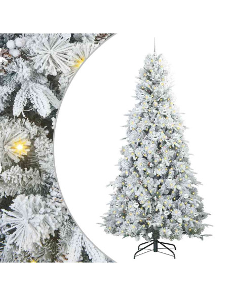 Albero di Natale Artificiale con Rami Pieghevoli Bianco 240 cm