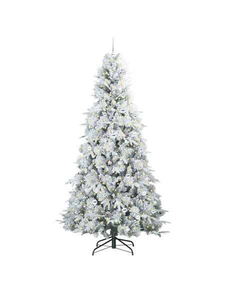 Albero di Natale Artificiale con Rami Pieghevoli Bianco 240 cm