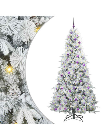 Albero di Natale Artificiale con Rami Pieghevoli Verde 240 cm