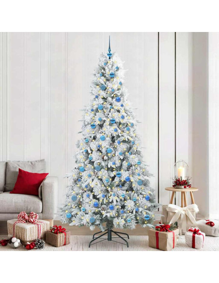 Albero di Natale Artificiale con Rami Pieghevoli Verde 240 cm