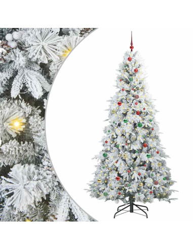 Albero di Natale Artificiale con Rami Pieghevoli Verde 240 cm