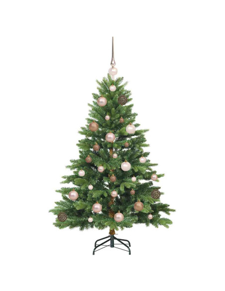 Albero di Natale artificiale con 150 LED Verde 120 cm PE e PVC
