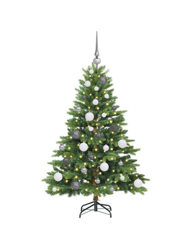 Albero di Natale artificiale con 150 LED Verde 120 cm PE e PVC