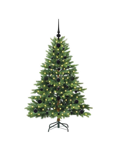 Albero di Natale artificiale con 150 LED Verde 120 cm PE e PVC