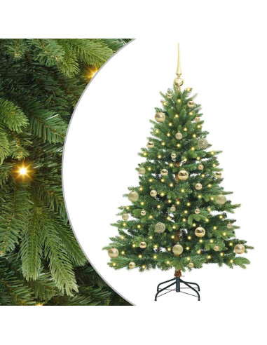 Albero di Natale artificiale con 150 LED Verde 120 cm PE e PVC