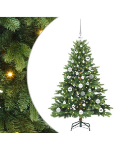 Albero di Natale artificiale con 150 LED Verde 120 cm PE e PVC 2