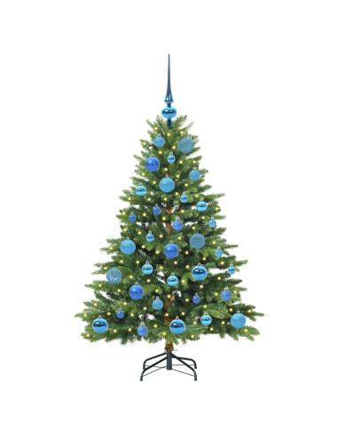 Albero di Natale artificiale con 150 LED Verde 120 cm PE e PVC