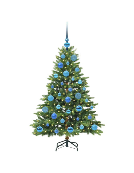 Albero di Natale artificiale con 150 LED Verde 120 cm PE e PVC