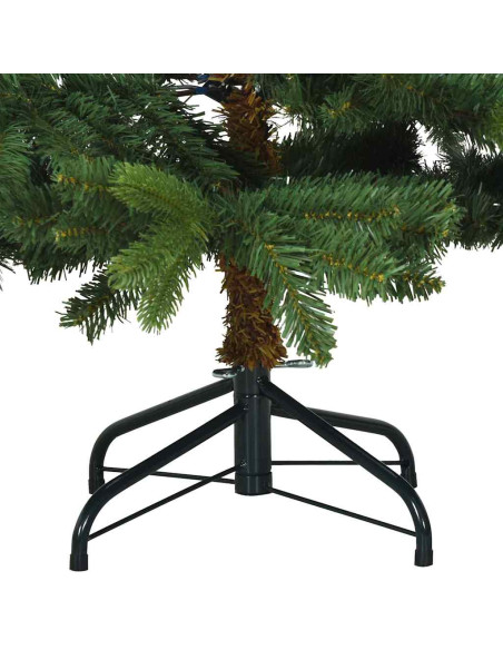 Albero di Natale artificiale con 150 LED Verde 150 cm PE e PVC