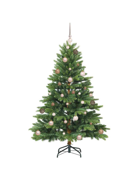 Albero di Natale artificiale con 150 LED Verde 150 cm PE e PVC