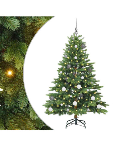 Albero di Natale artificiale con 150 LED Verde 150 cm PE e PVC
