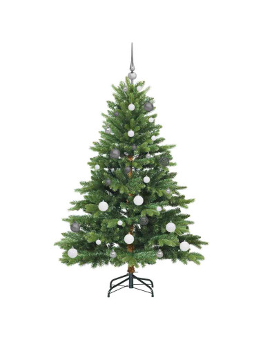 Albero di Natale artificiale con 150 LED Verde 150 cm PE e PVC