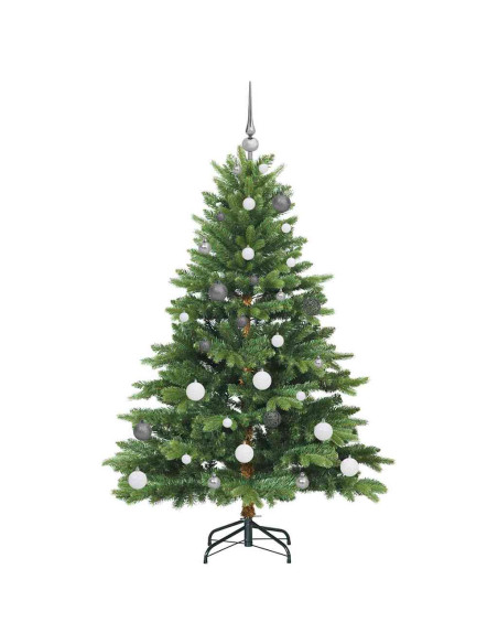 Albero di Natale artificiale con 150 LED Verde 150 cm PE e PVC