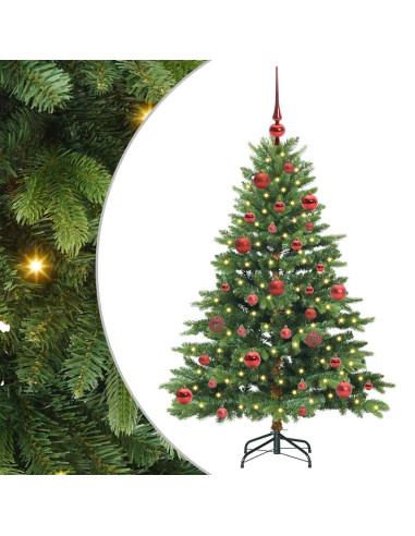 Albero di Natale artificiale con 150 LED Verde 150 cm PE e PVC